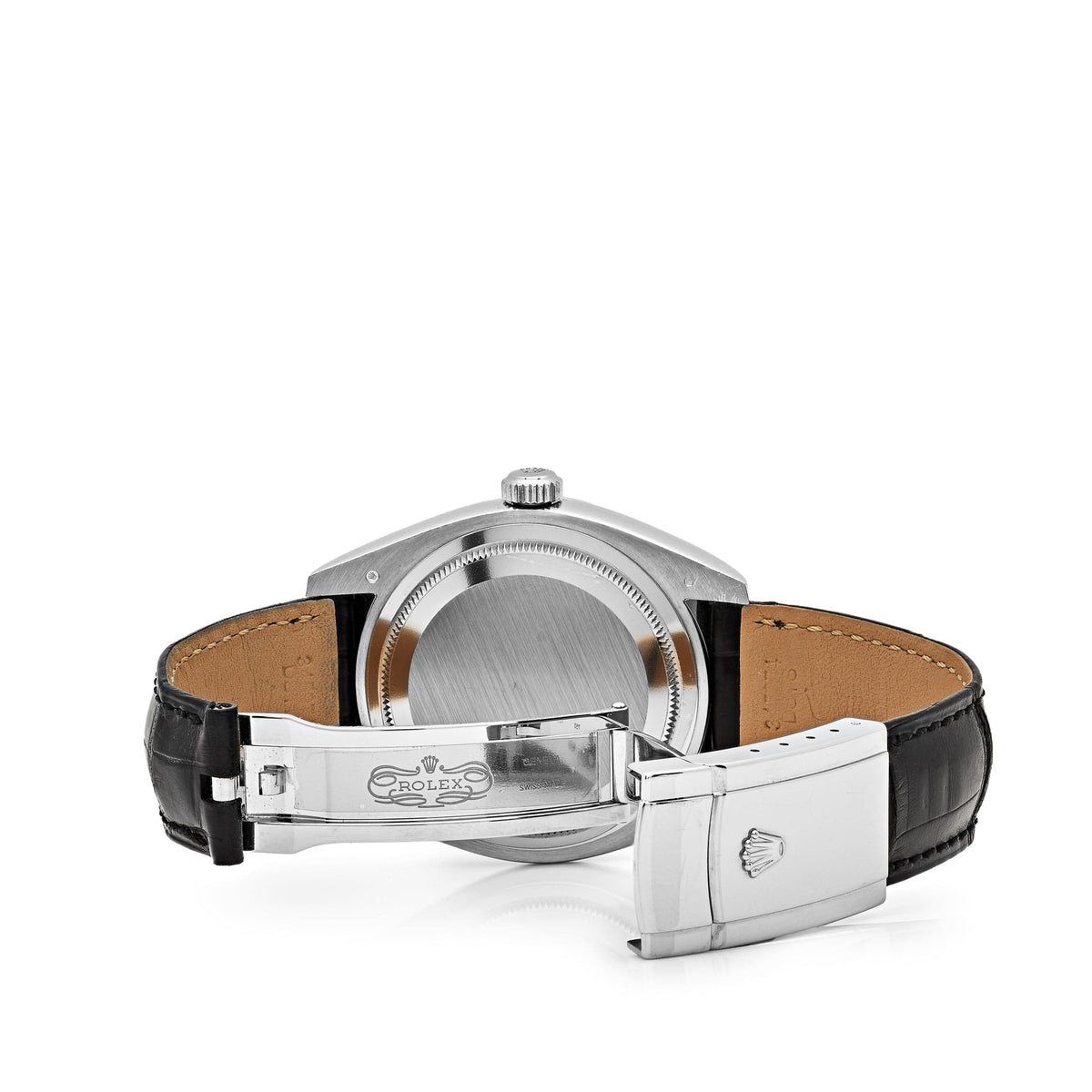 Rolex Sky-Dweller 326139 White Gold Black Dial Leather Strap
