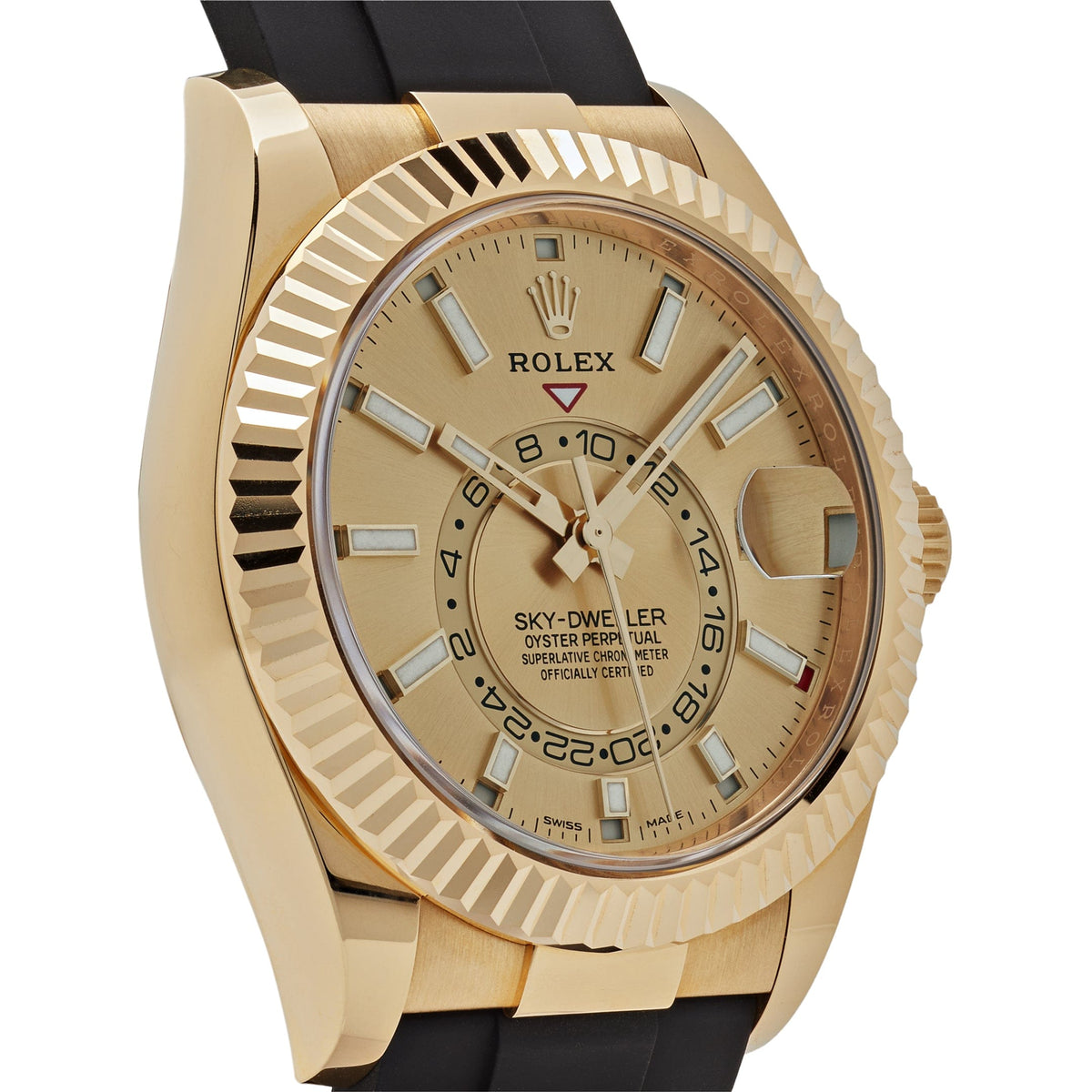 Rolex Sky-Dweller 326238 Yellow Gold Champagne Dial
