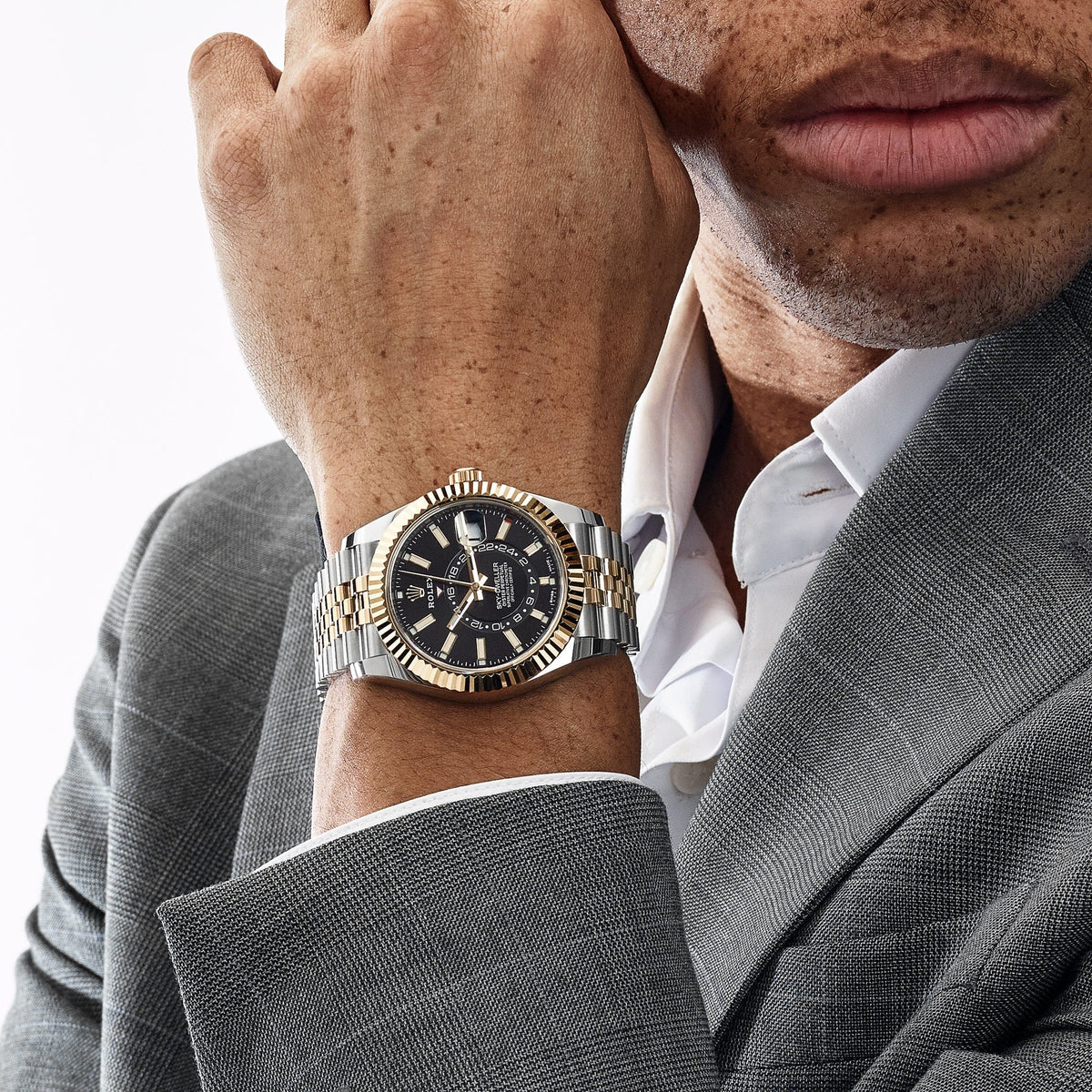 Rolex Sky-Dweller 326933 Stainless Steel Yellow Gold Black Dial Jubilee (2022)