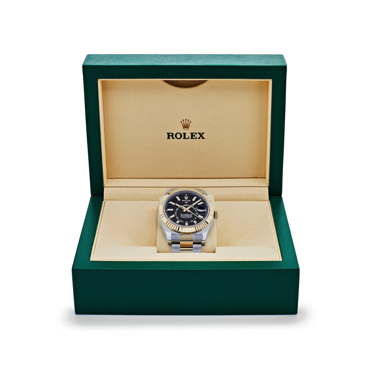 Rolex Sky-Dweller 326933 Stainless Steel Yellow Gold Black Dial