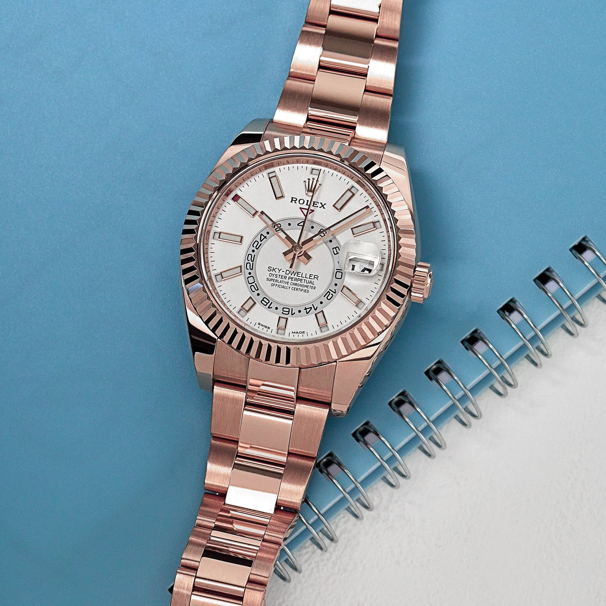 Rolex Sky-Dweller 326935 Rose Gold White Dial