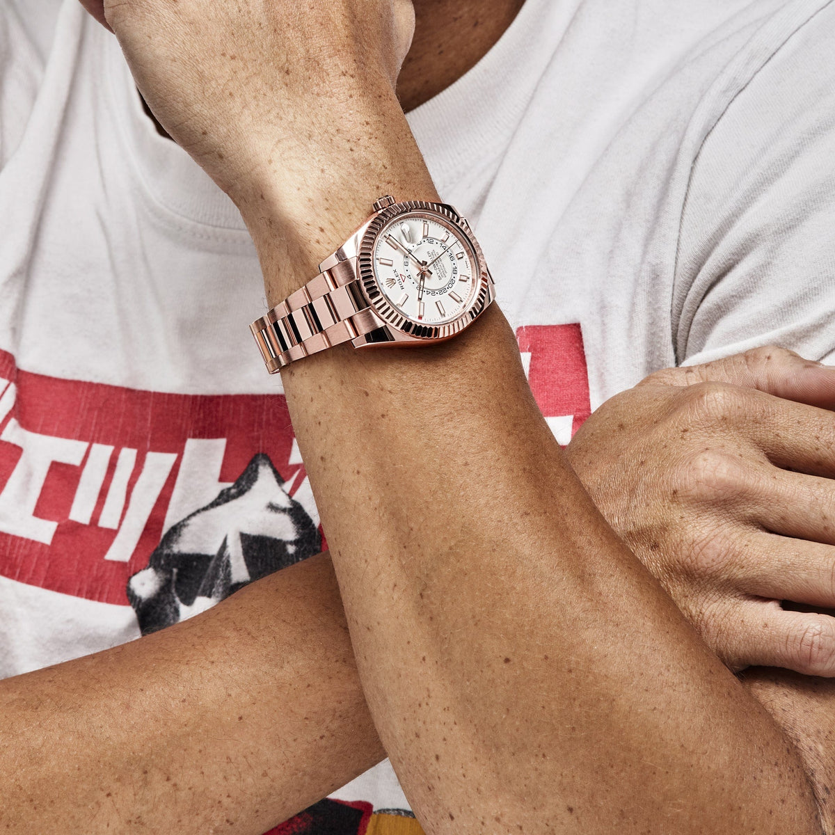 Rolex Sky-Dweller 326935 Rose Gold White Dial