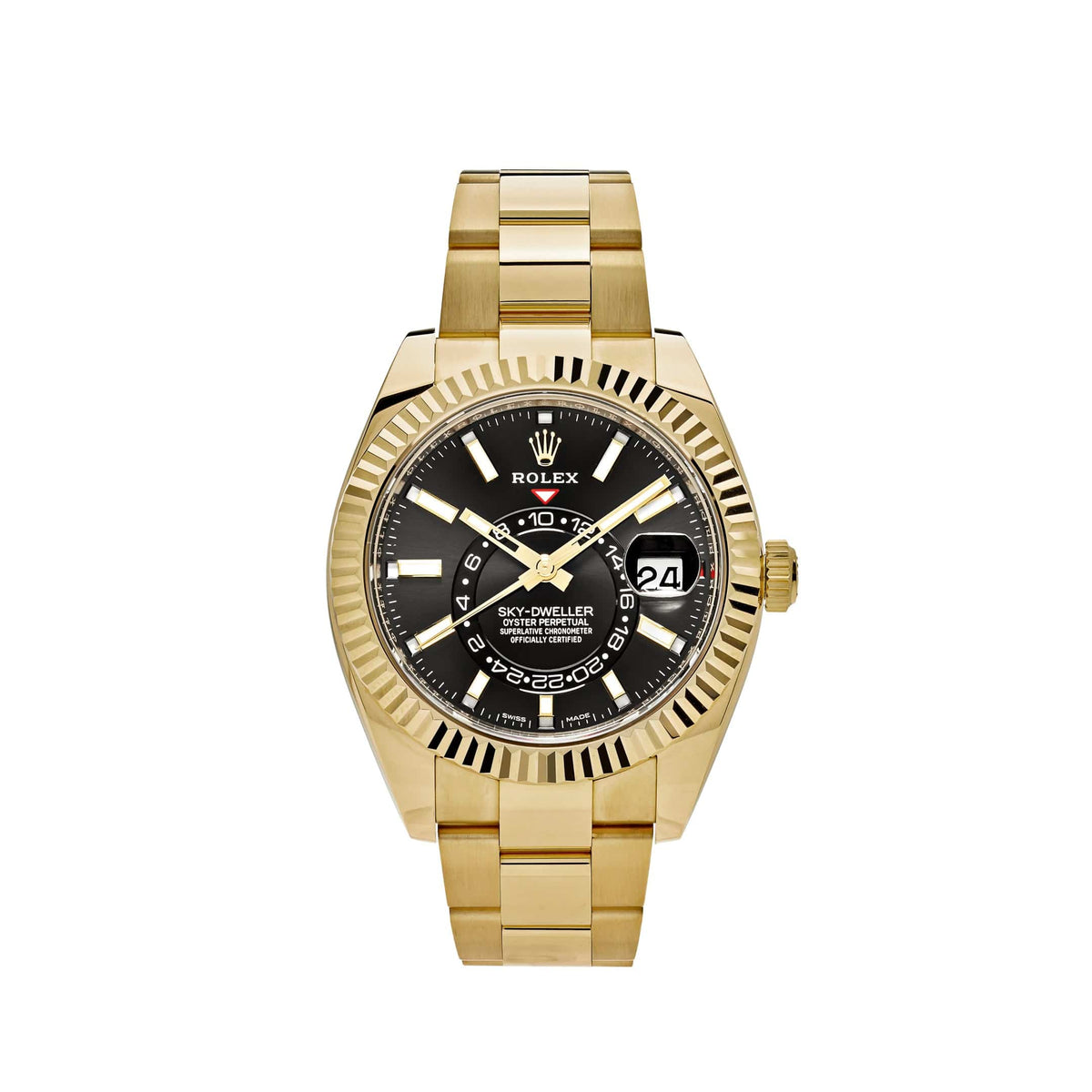 Rolex Sky-Dweller 336938 Yellow Gold Black Dial