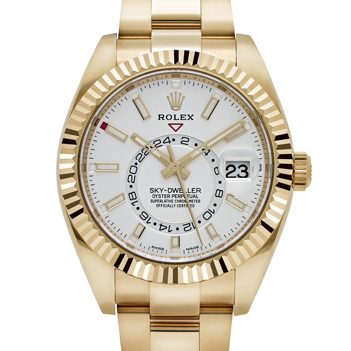 Rolex Sky-Dweller 326938 Yellow Gold White Dial (2022)