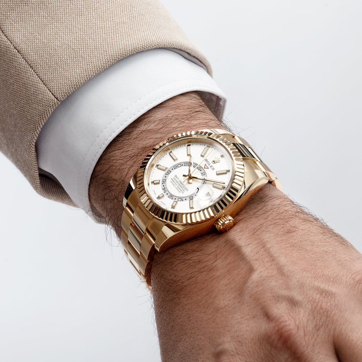 Rolex Sky-Dweller 326938 Yellow Gold White Dial (2022)