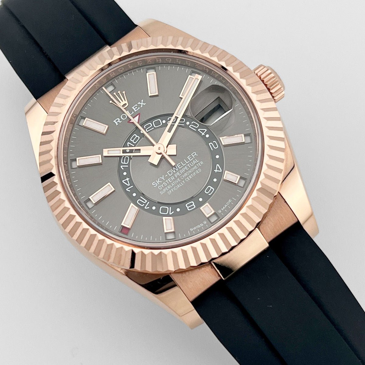 Rolex Sky-Dweller 336235 Rose Gold Slate Rhodium Dial (2023)