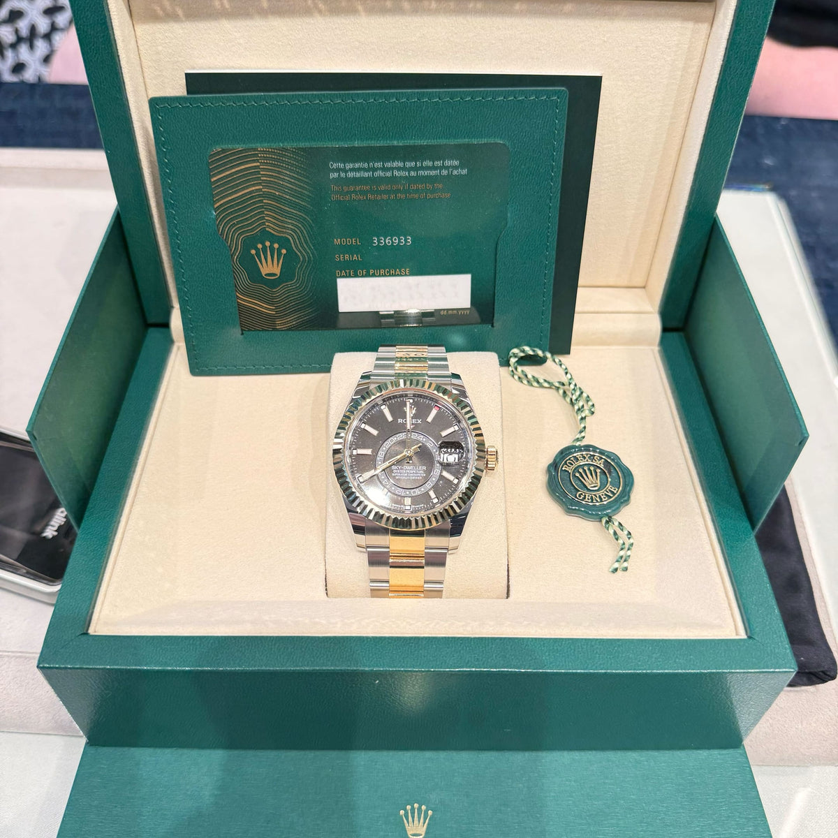 Rolex Sky-Dweller 336933 Stainless Steel Yellow Gold Black Dial Oyster (2026)
