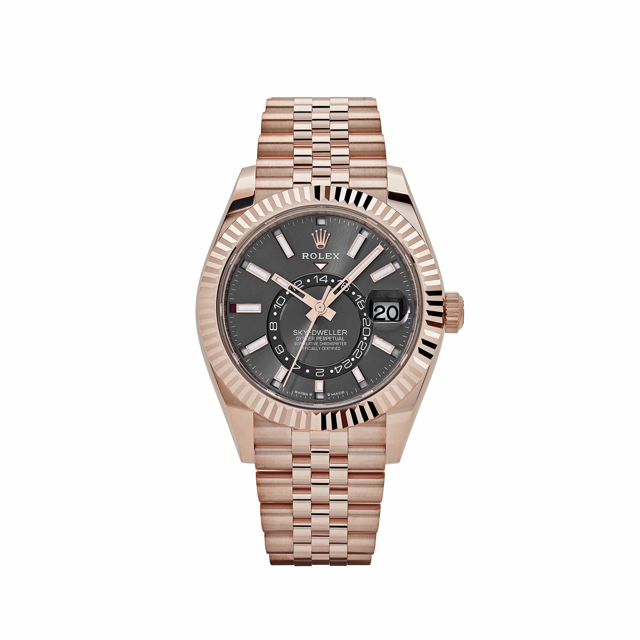 Rolex Sky-Dweller 336935 Rose Gold Slate Dial Jubilee