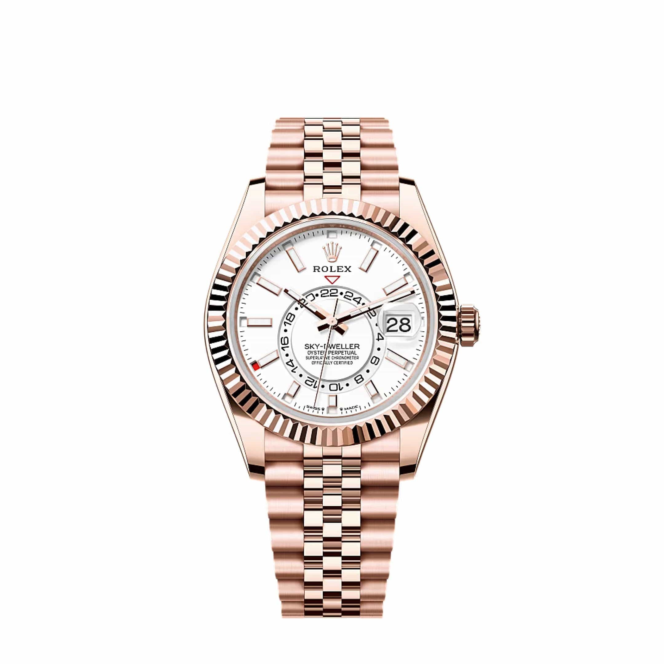 Rolex Sky-Dweller 336935 Everose Gold White Dial Jubilee