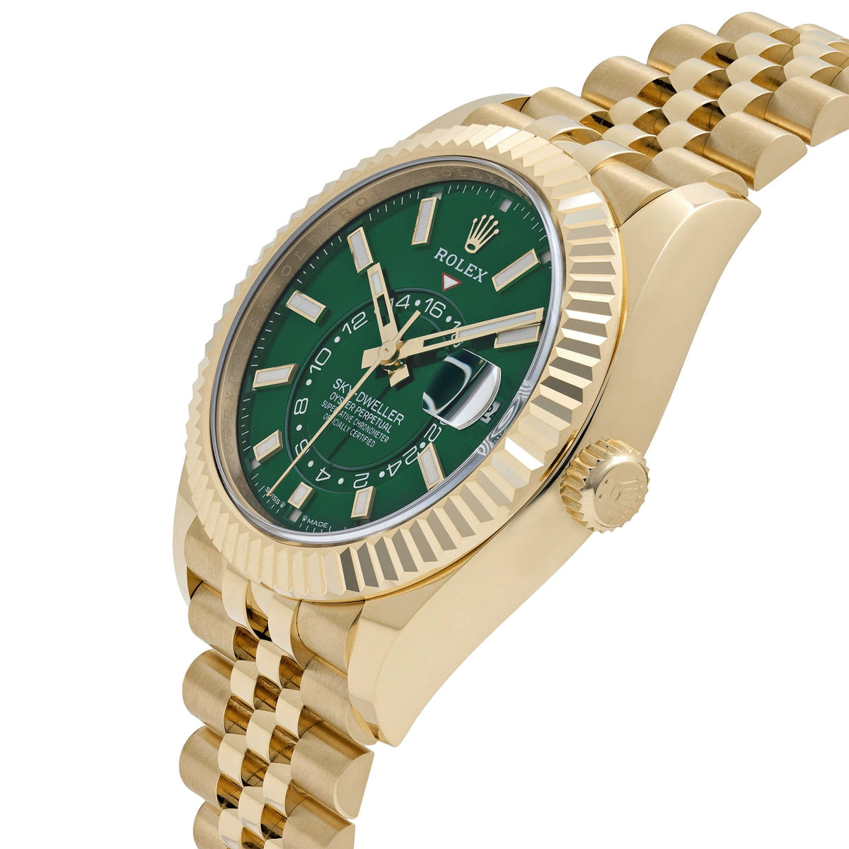 Rolex Sky-Dweller 336938 Yellow Gold Bright Green Dial Jubilee (2025)
