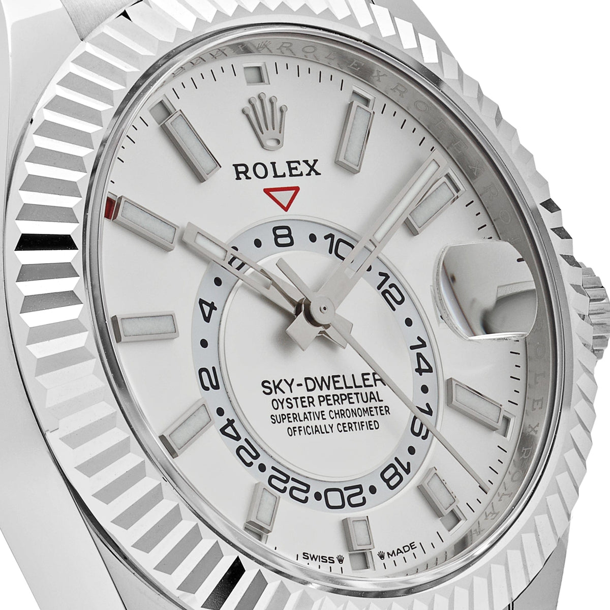Rolex Sky-Dweller 336239 White Gold White Dial Oysterflex