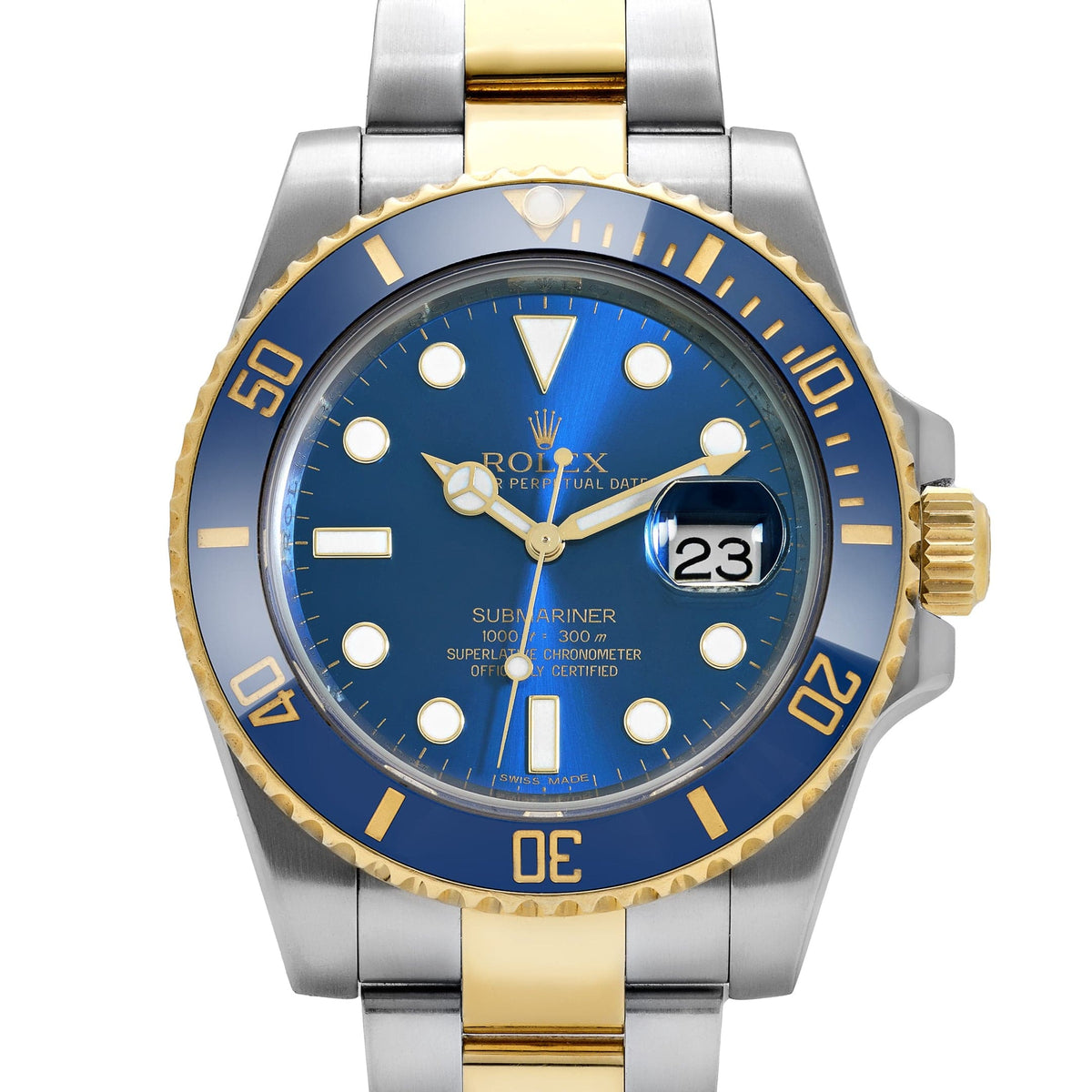 Rolex Submariner Date 116613LB Stainless Steel Yellow Gold Blue Dial
