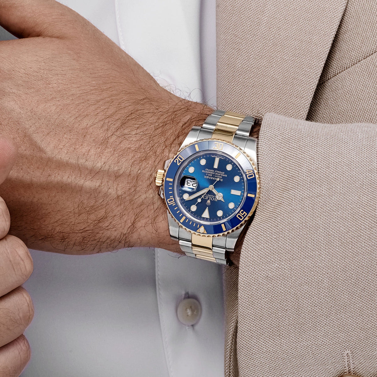 Rolex Submariner Date 116613LB Stainless Steel Yellow Gold Blue Dial