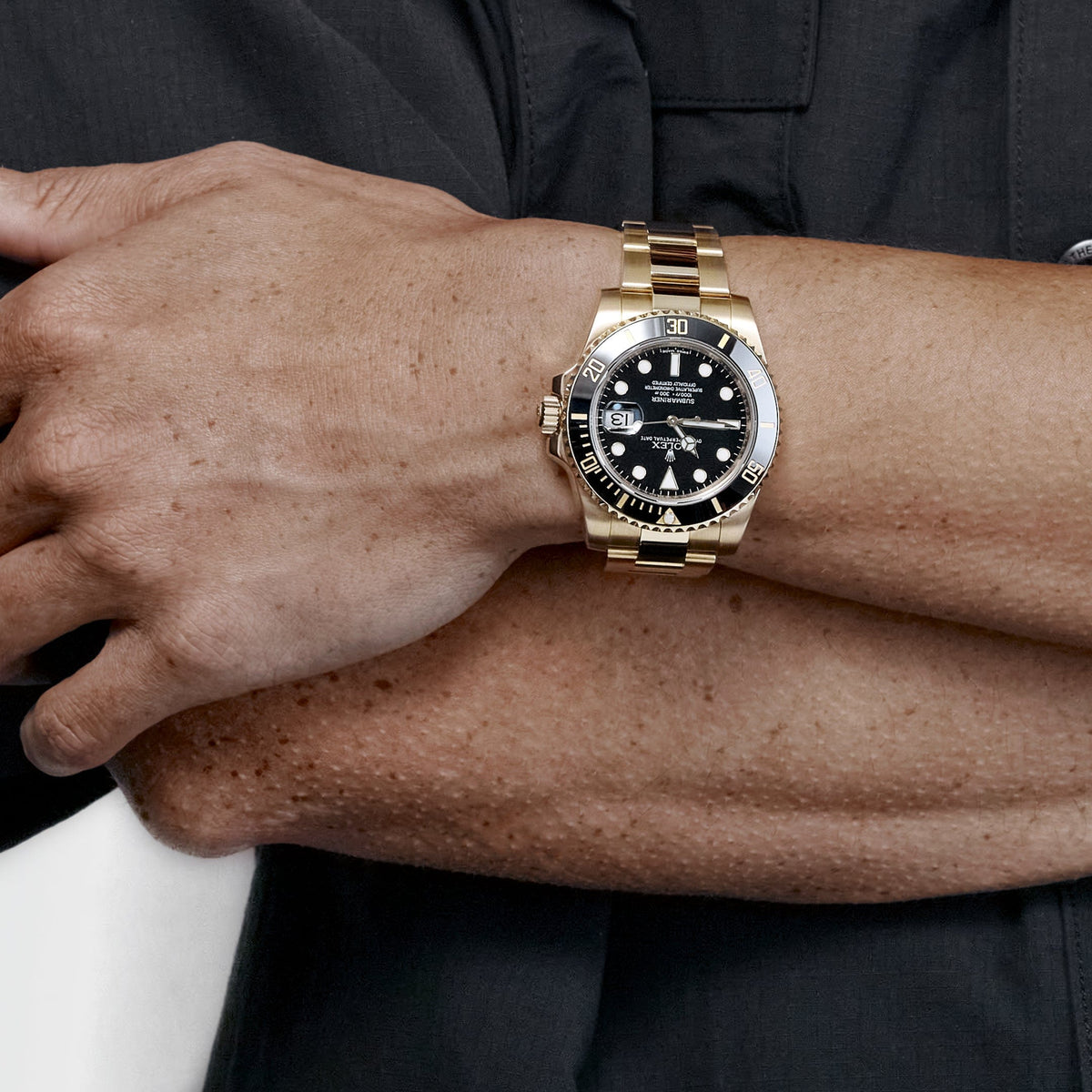 Rolex Submariner Date 116618LN Yellow Gold Black Dial