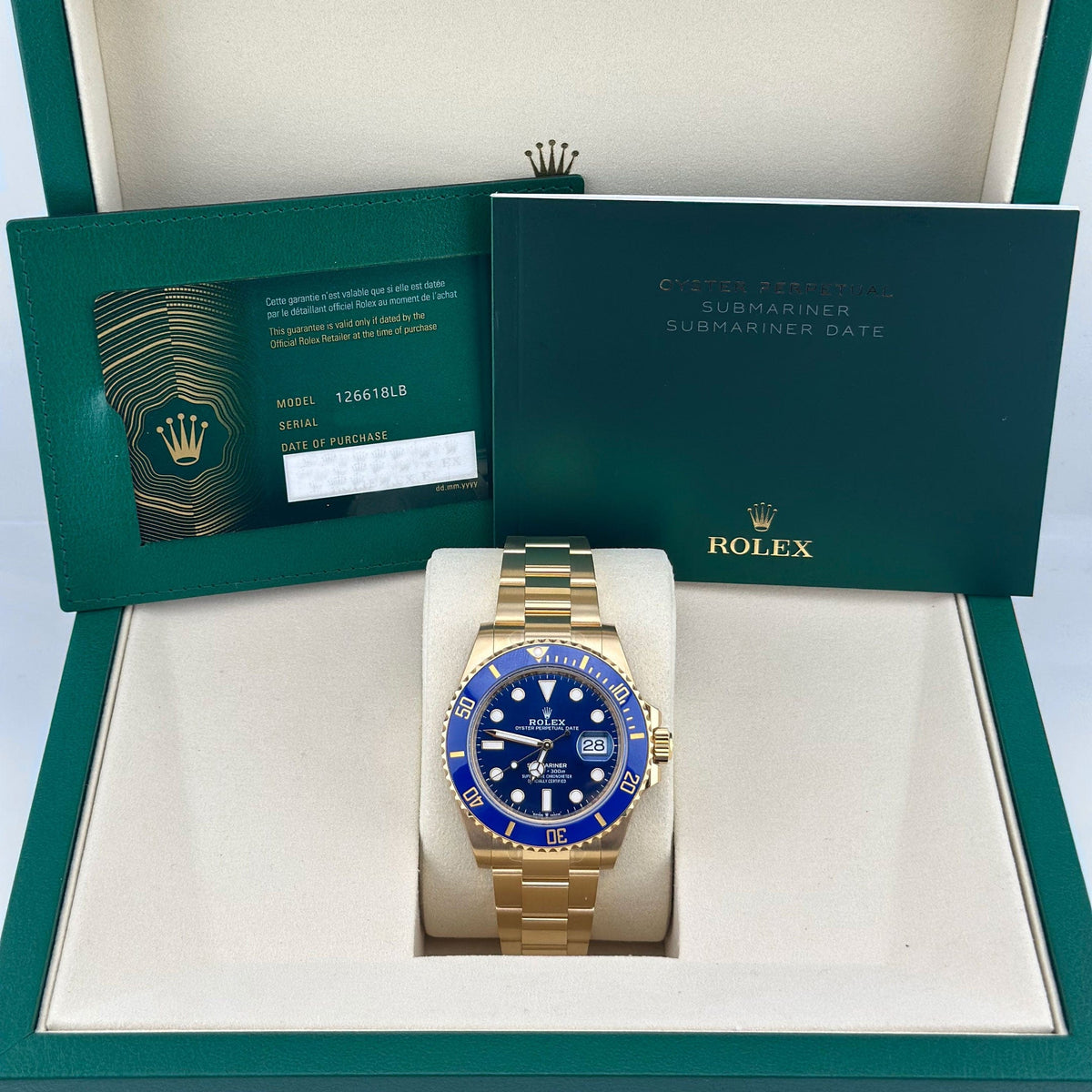 Rolex Submariner Date 126618LB Yellow Gold Blue Dial (2025)