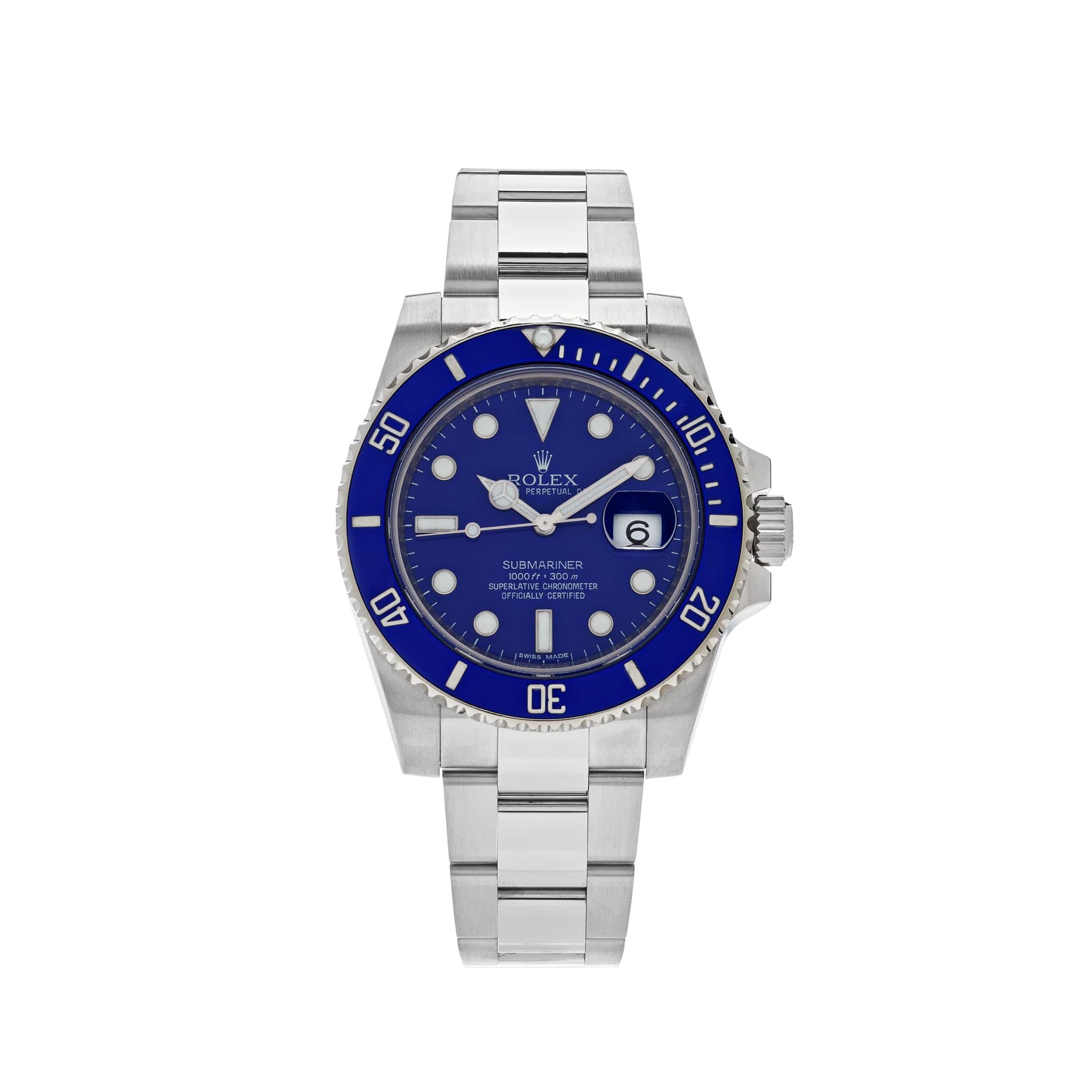Rolex Submariner Date 116619LB 'Smurf' White Gold Blue Dial Blue Bezel