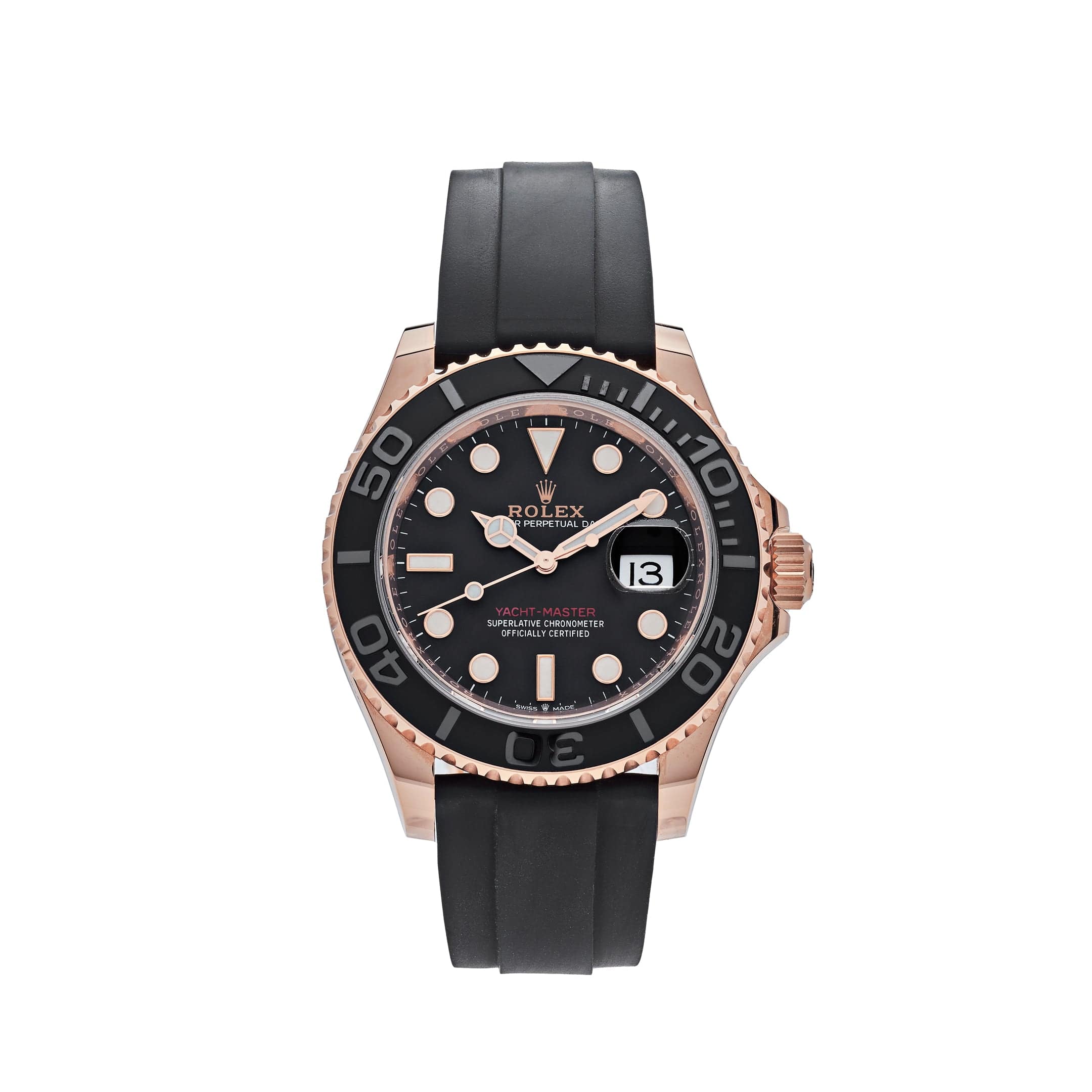 Rolex Yacht-Master 40 126655 Rose Gold Black Dial
