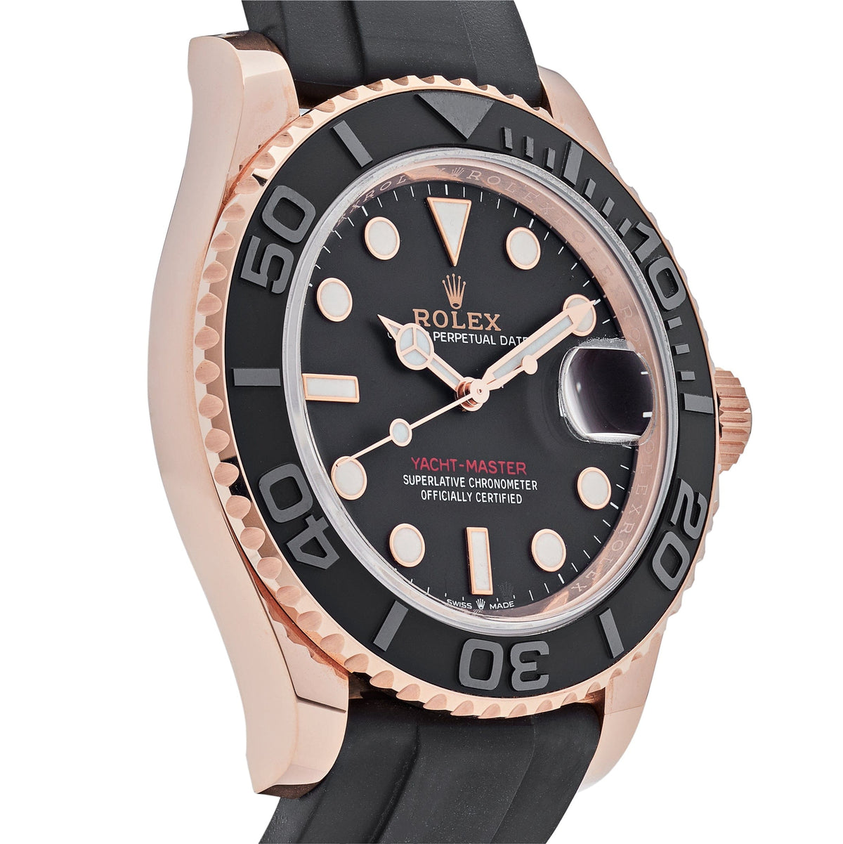 Rolex Yacht-Master 40 126655 Rose Gold Black Dial