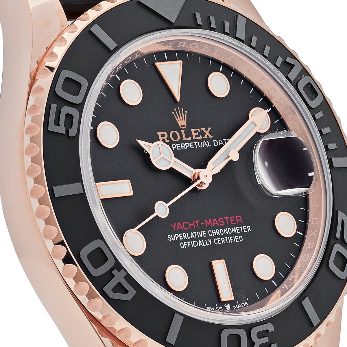 Rolex Yacht-Master 40 126655 Rose Gold Black Dial