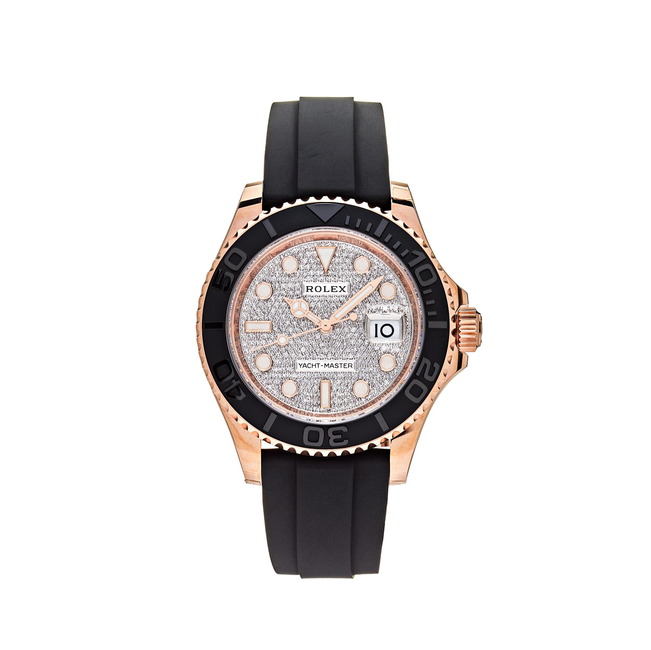 Rolex Yacht-Master 40 116655 Rose Gold Pave Diamond Dial (2020)