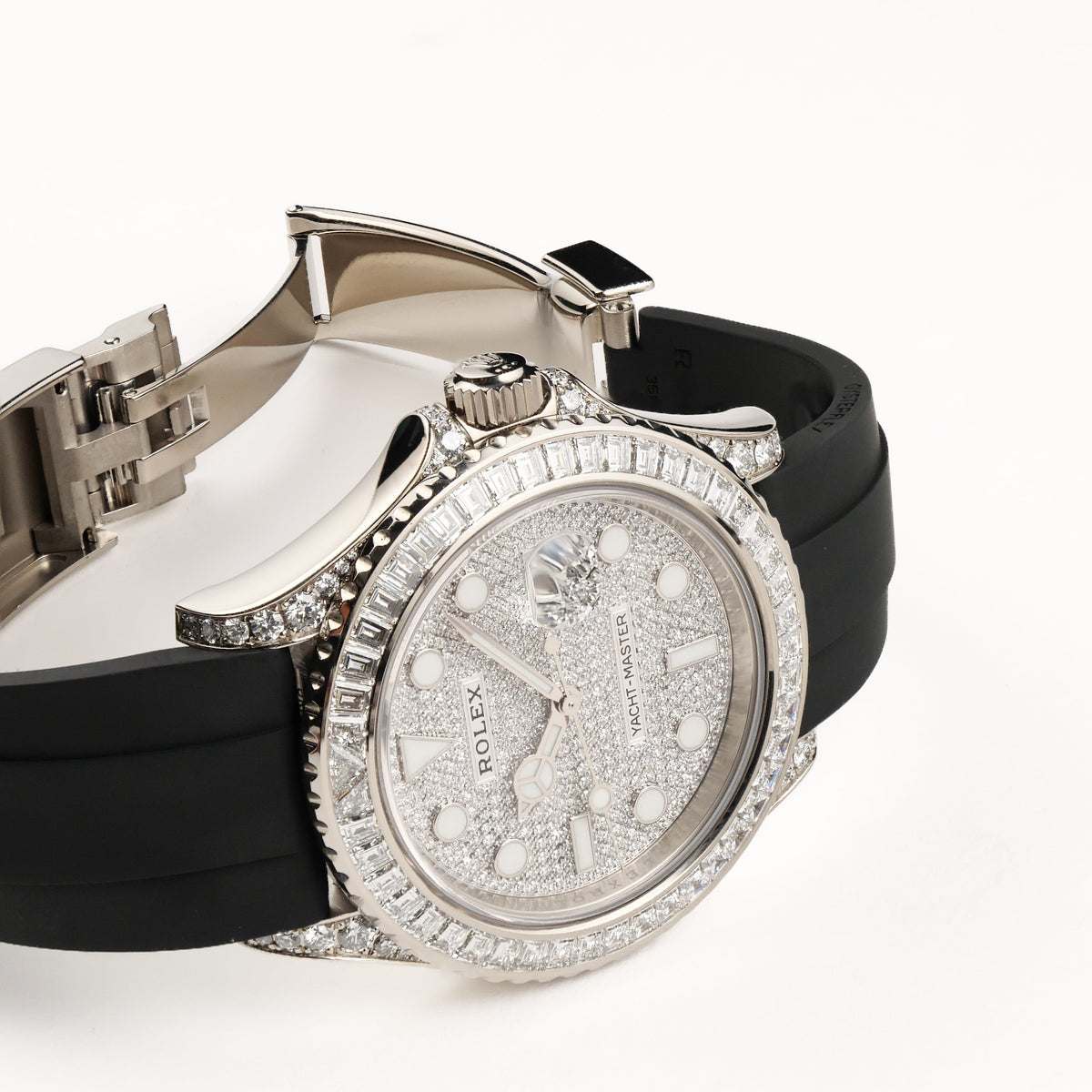 Rolex Yacht-Master 42 226679TBR White Gold Pave Diamond Dial Diamond Bezel (2021)