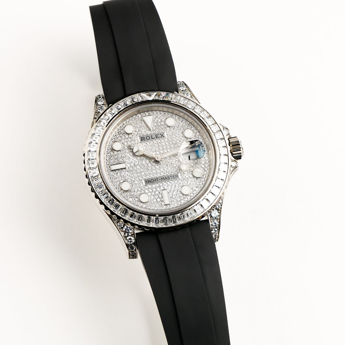Rolex Yacht-Master 42 226679TBR White Gold Pave Diamond Dial Diamond Bezel (2021)