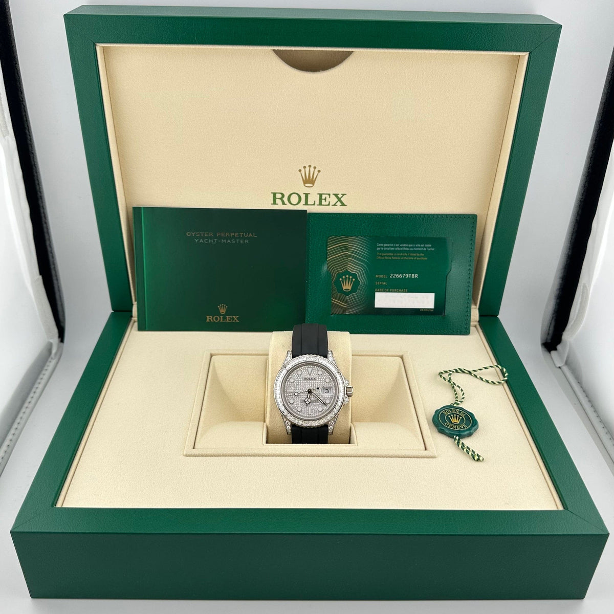Rolex Yacht-Master 42 226679TBR White Gold Pave Diamond Dial Diamond Bezel (2021)
