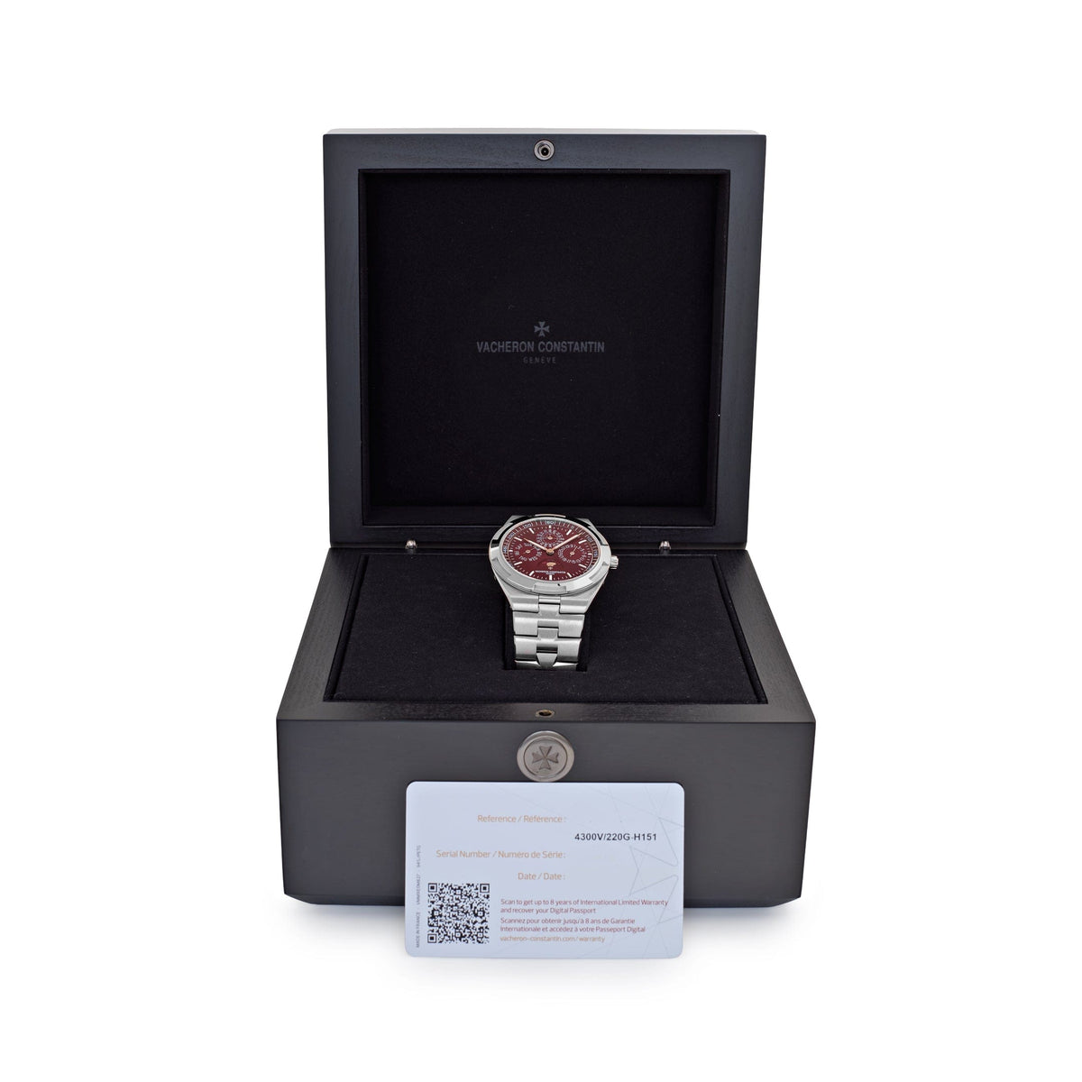 Vacheron Constantin Overseas 4300V/220G-H151 Perpetual Calendar Ultra-Thin White Gold Burgundy Dial