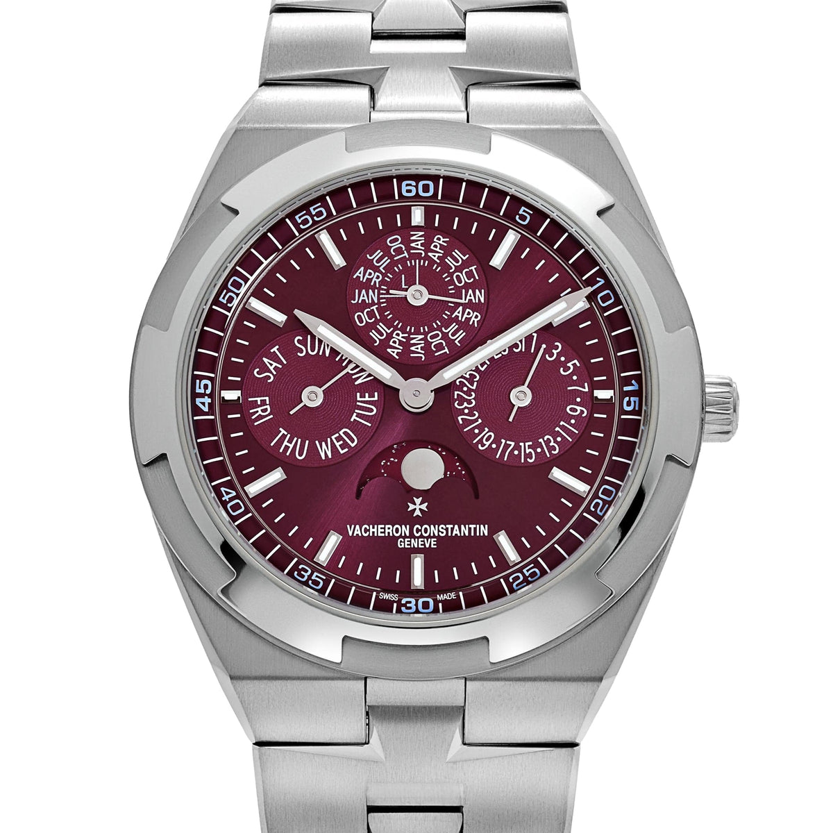 Vacheron Constantin Overseas 4300V/220G-H151 Perpetual Calendar Ultra-Thin White Gold Burgundy Dial