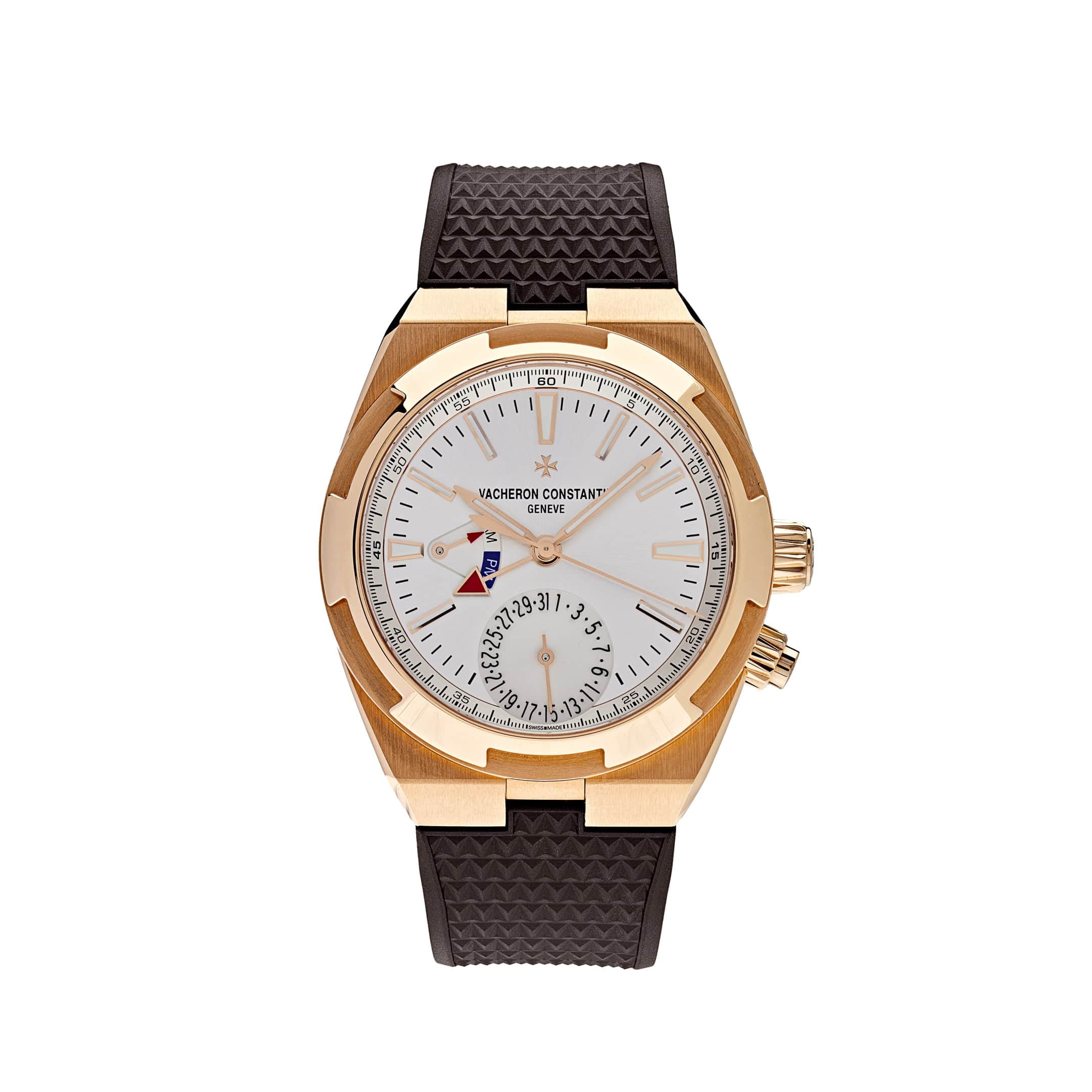 Vacheron Constantin Overseas Dual Time 7900V/000R-B336 Rose Gold Silver Dial