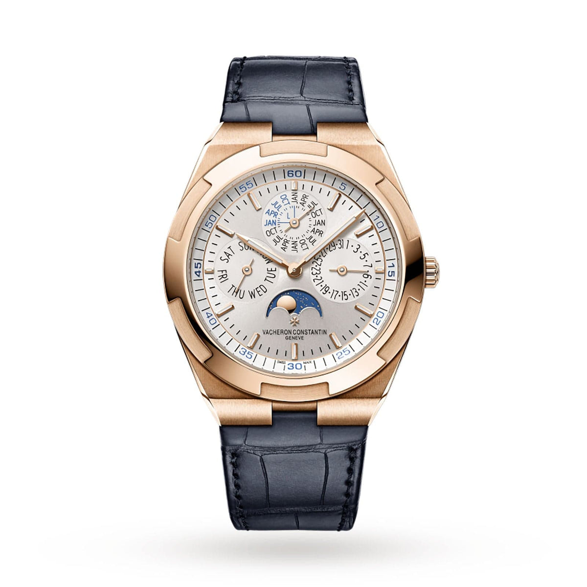 Vacheron Constantin Overseas 4300V/000R-B064 Ewiger Kalender Ultra-Thin Rose Gold Silver Dial